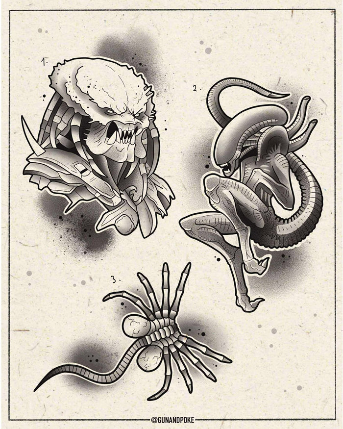 Alien vs Predator inspired designs by Amy (2025)