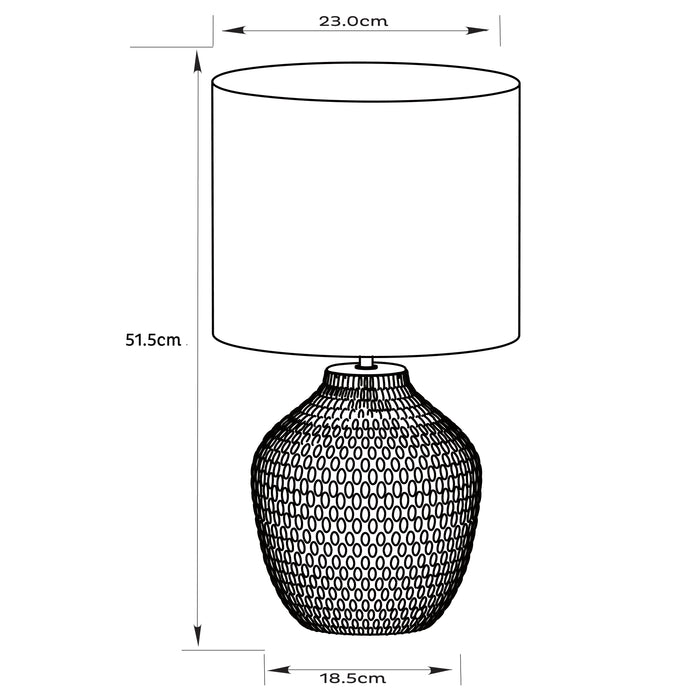 Cassie Table Lamp Cream by Urban Style