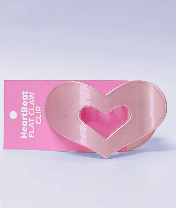 HBCC Heart Beat Flat Claw Clip
