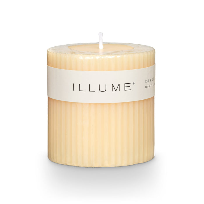 Isla Lily Small Fragranced Pillar Candle - Illume Candles - 46272004000