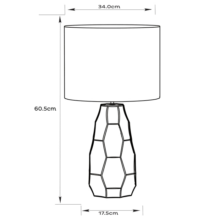 Jane Table Lamp Black by Urban Style