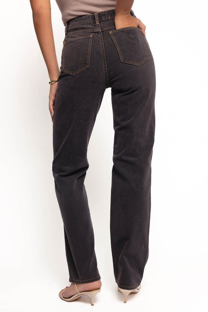 Petal and Pup USA BOTTOMS Abrand 94 High Straight Jeans - Cara Washed Black