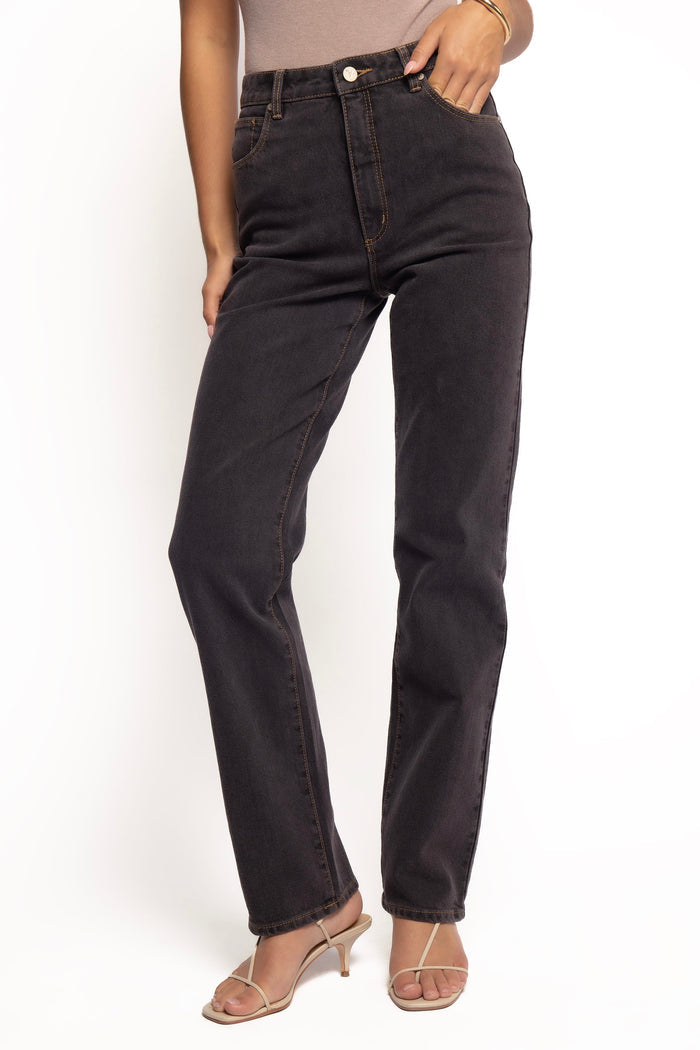 Petal and Pup USA BOTTOMS Abrand 94 High Straight Jeans - Cara Washed Black