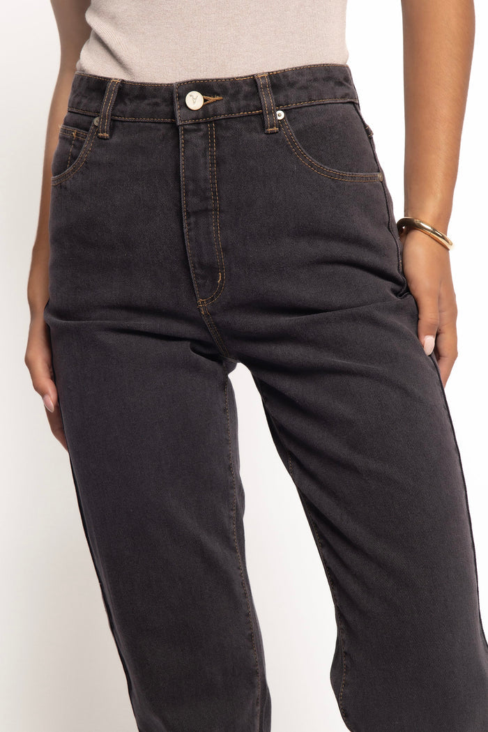 Petal and Pup USA BOTTOMS Abrand 94 High Straight Jeans - Cara Washed Black