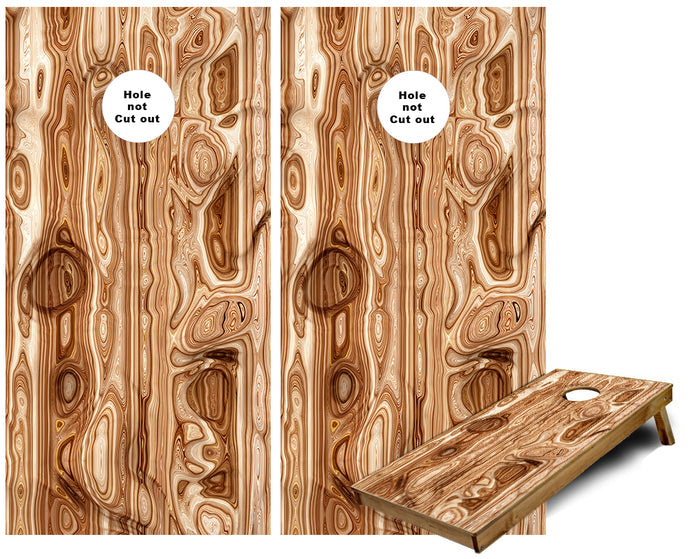 Abstract Brown Wood Cool Cornhole Wraps