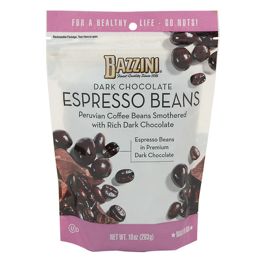 Bazzini Dark Chocolate Espresso Bean Candy 10 OZ Pouch - 8 Count
