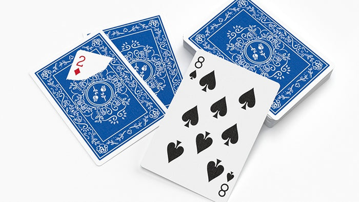 Black Roses Blue Magic Playing Cards Playing Cards by Daniel Schneider