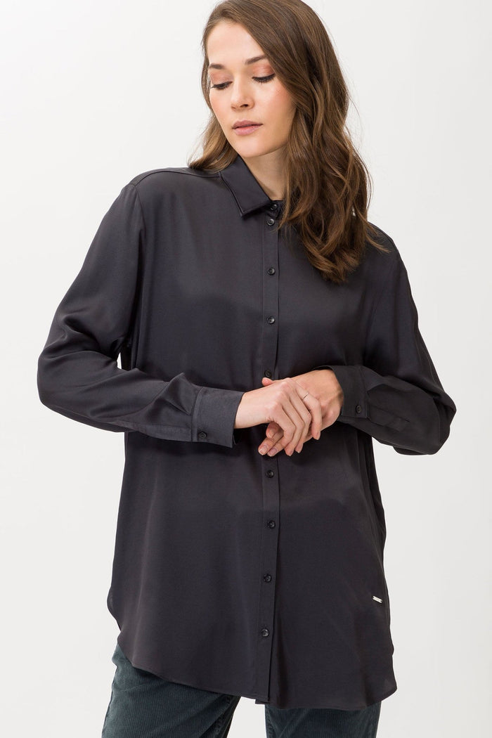 Brax Vic 49-9184 05 Slate Grey Shirt - Dotique Chesterfield
