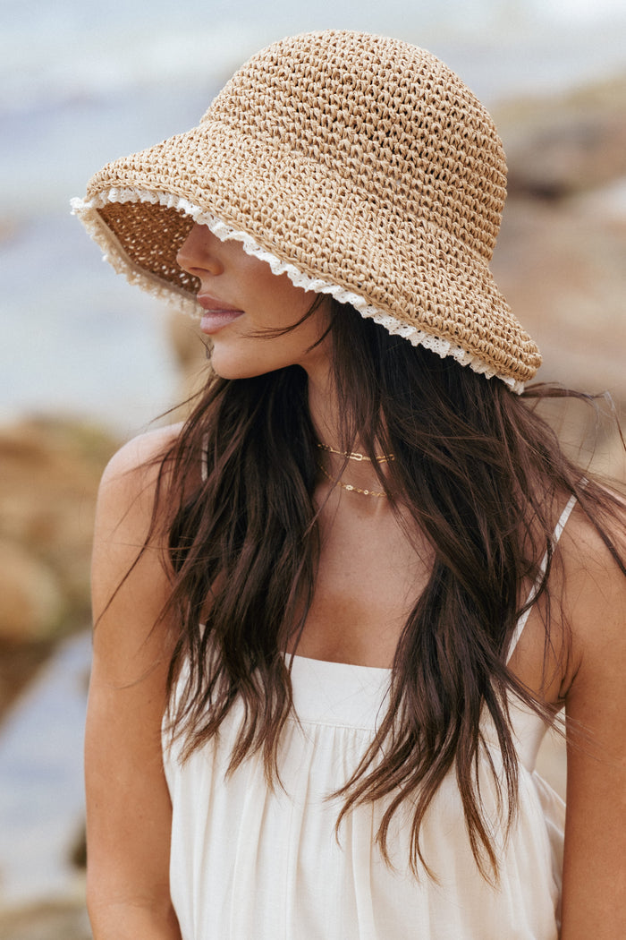 Petal and Pup USA ACCESSORIES Cameron Hat - Tan One Size