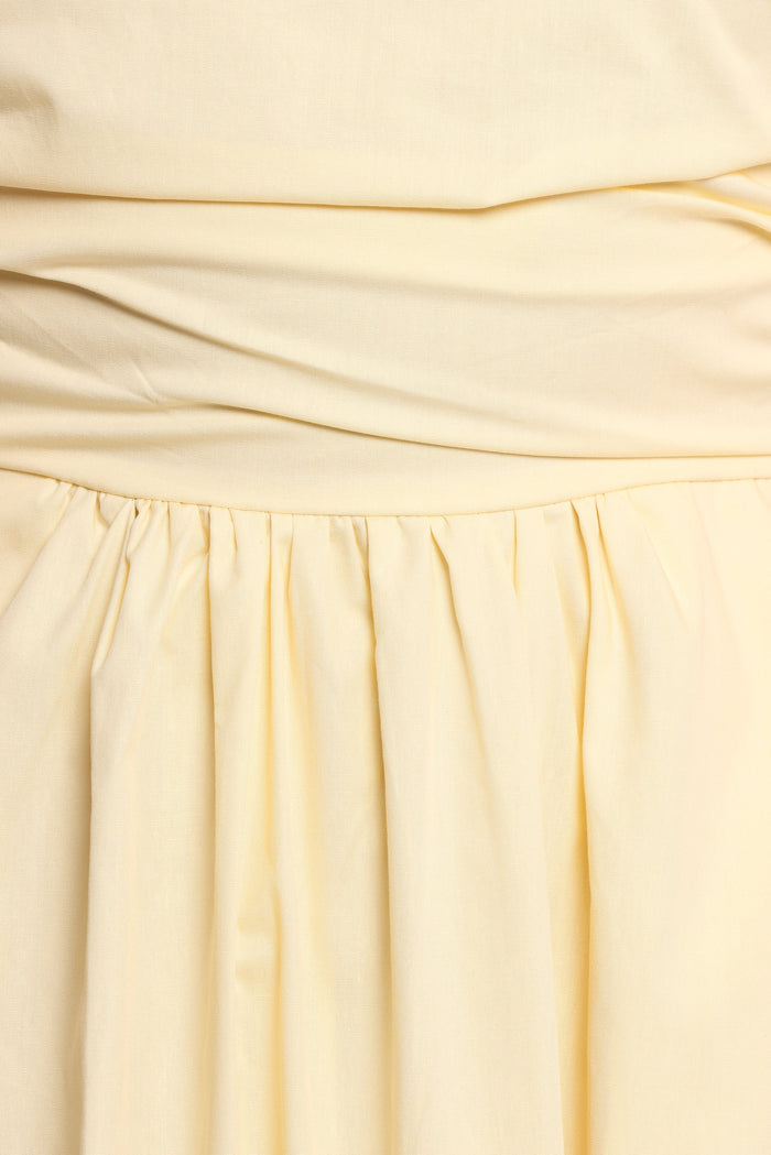 Petal and Pup USA DRESSES Clo Puff Sleeve Midi Dress - Yellow