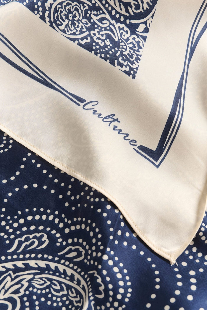 Culture 50110446 CUbanda Navy Blue Paisley Scarf - Dotique Chesterfield