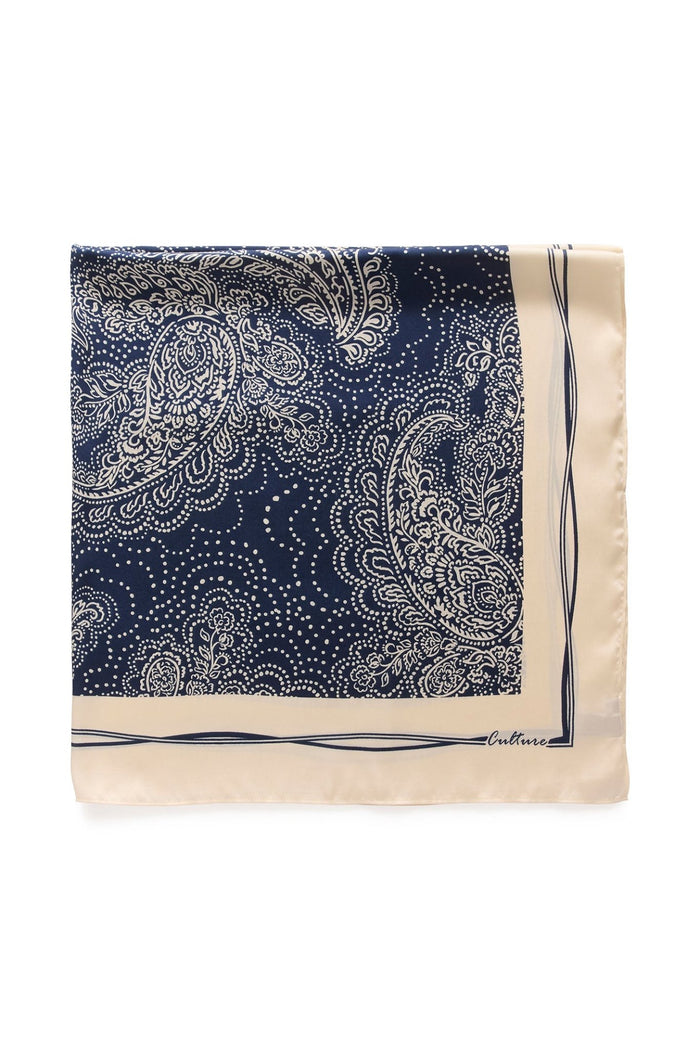 Culture 50110446 CUbanda Navy Blue Paisley Scarf - Dotique Chesterfield
