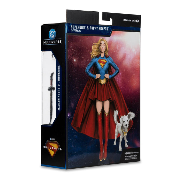 DC Multiverse 7 Inch Deluxe Theatrical Supergirl Movie Action Figure - Supergirl & Puppy Krypto