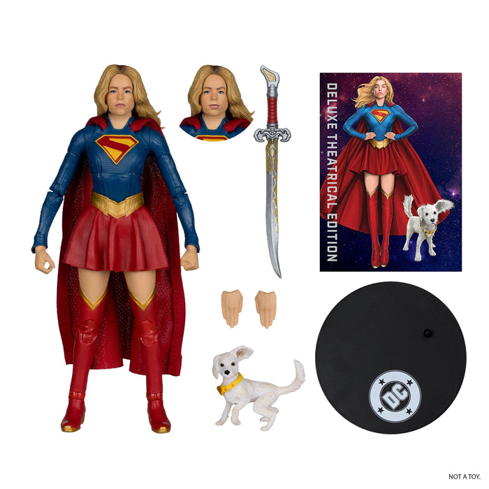 DC Multiverse 7 Inch Deluxe Theatrical Supergirl Movie Action Figure - Supergirl & Puppy Krypto