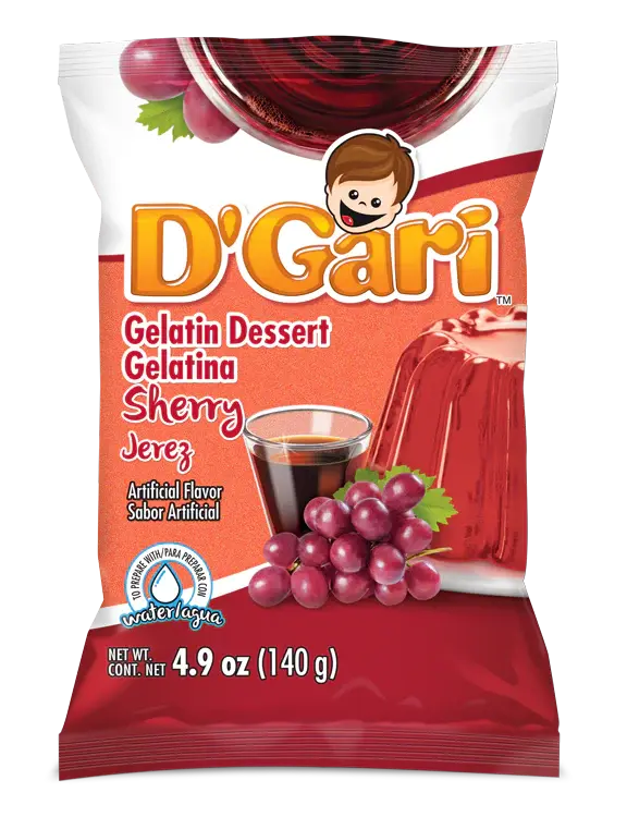 Shop Wholesale D'Gari Gelatin Sherry - Perfect dessert choice at Mexmax INC