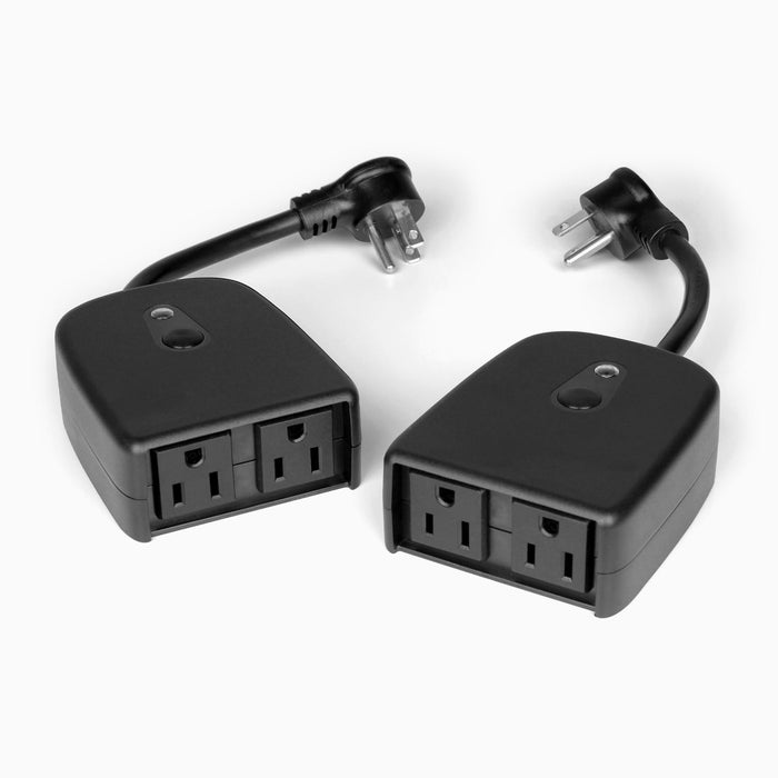 Aluratek eco4life SmartHome WiFi Outdoor Dual-Plug Front angle family
