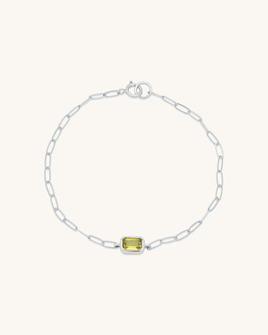 Emerald Cut Gemstone Bracelet