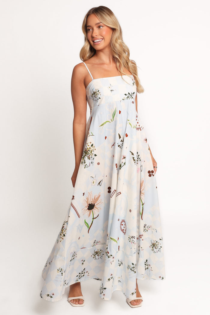 Petal and Pup USA DRESSES Emmeline Maxi Dress - Blue Floral