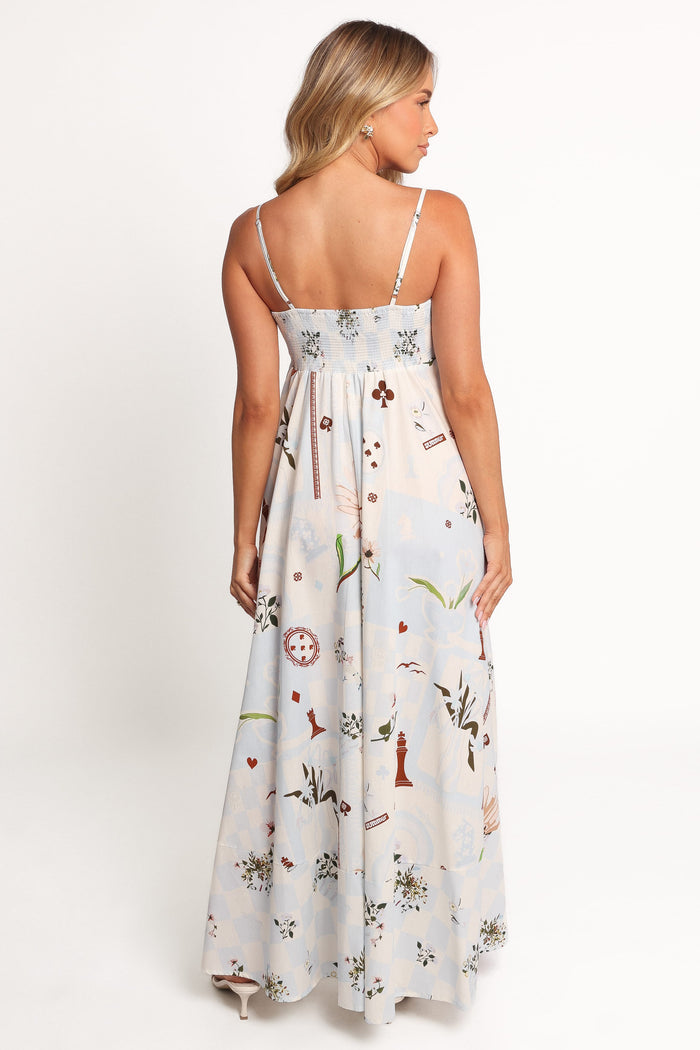 Petal and Pup USA DRESSES Emmeline Maxi Dress - Blue Floral