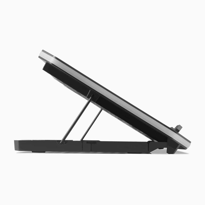 Aluratek Ergonomic USB Laptop Cooling Pad RGB Lights Side