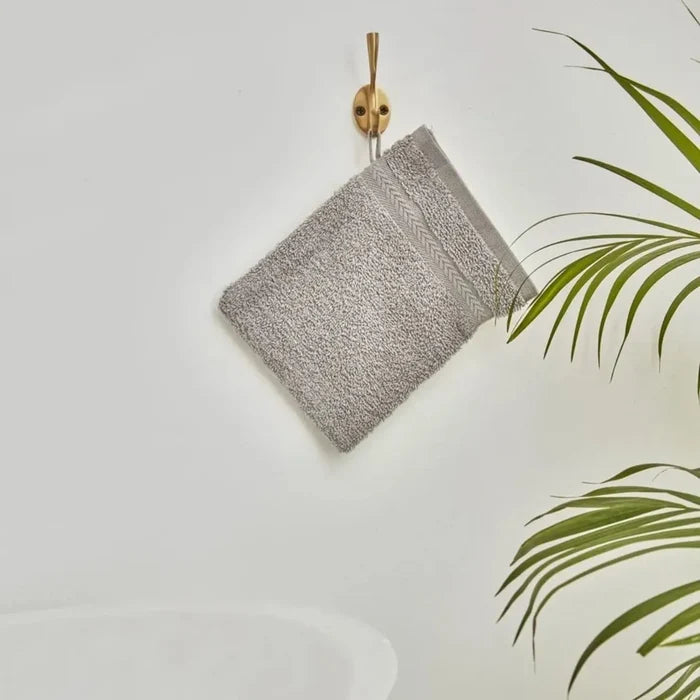 Fibre de bain Karaca Wheat 100% coton, Light Grey, 16X22 cm