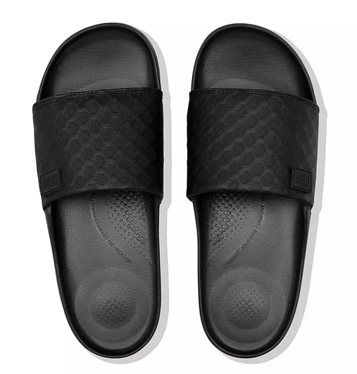 FitFlop Iqushion Slides - Black | Dotique