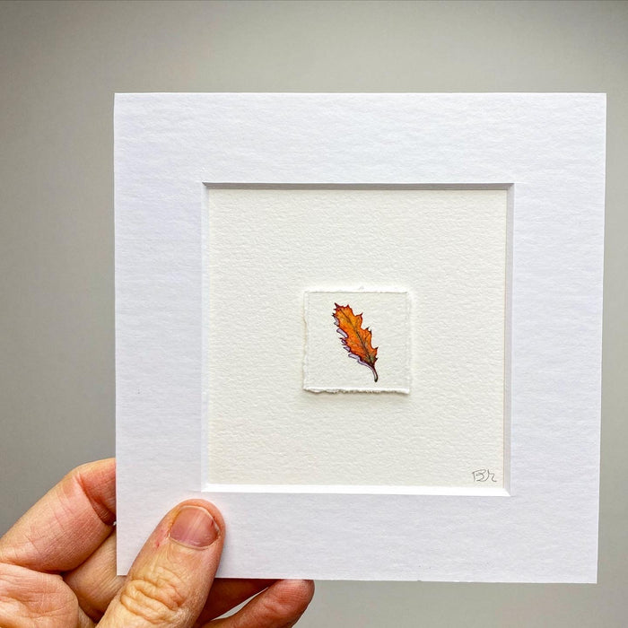 FRAMED Painting of a leaf