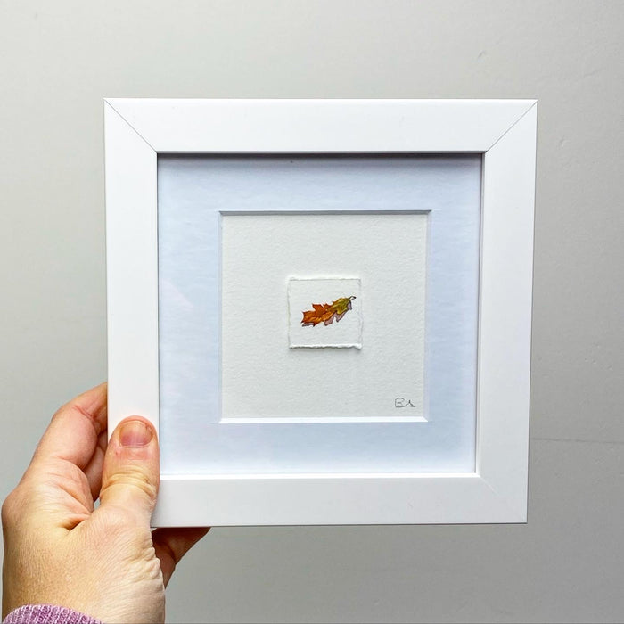 FRAMED Painting of a leaf