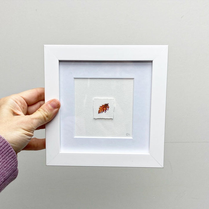 FRAMED Painting of a leaf