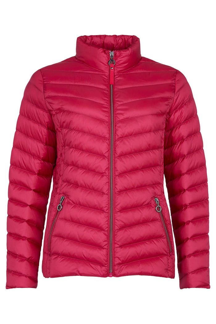 Frandsen 528-588-44 Fuchsia Pink Padded Zip Front Jacket - Dotique