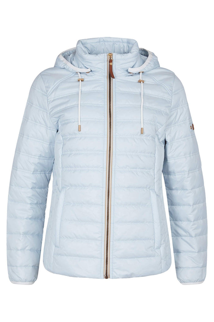 Fransen 436-321-61 Light Blue Padded Jacket With Hood - Dotique