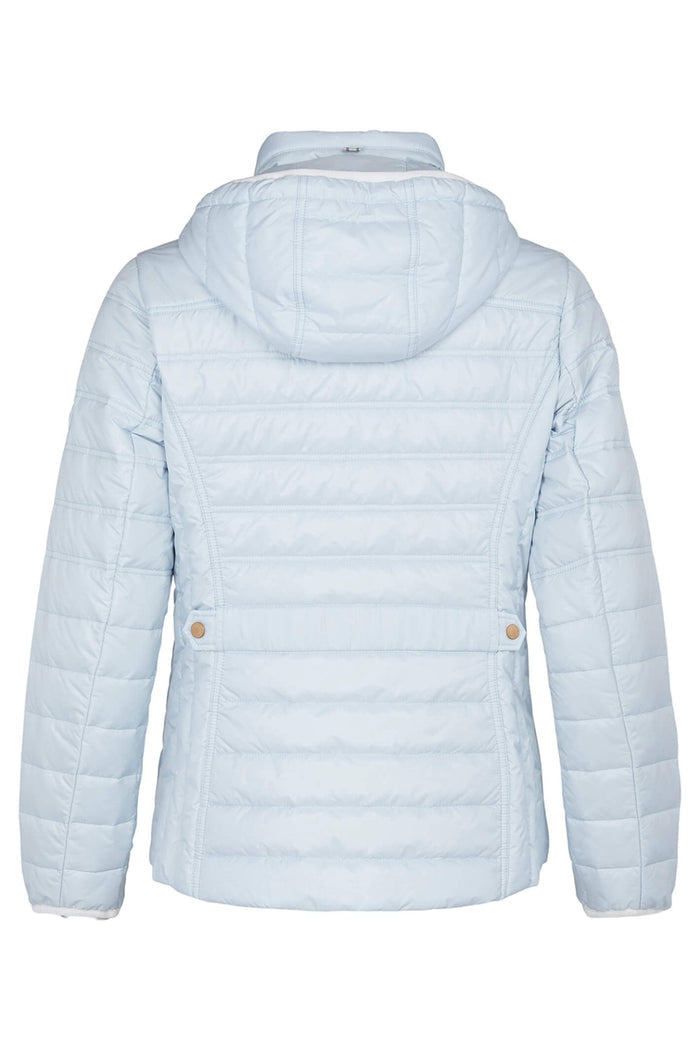 Fransen 436-321-61 Light Blue Padded Jacket With Hood - Dotique