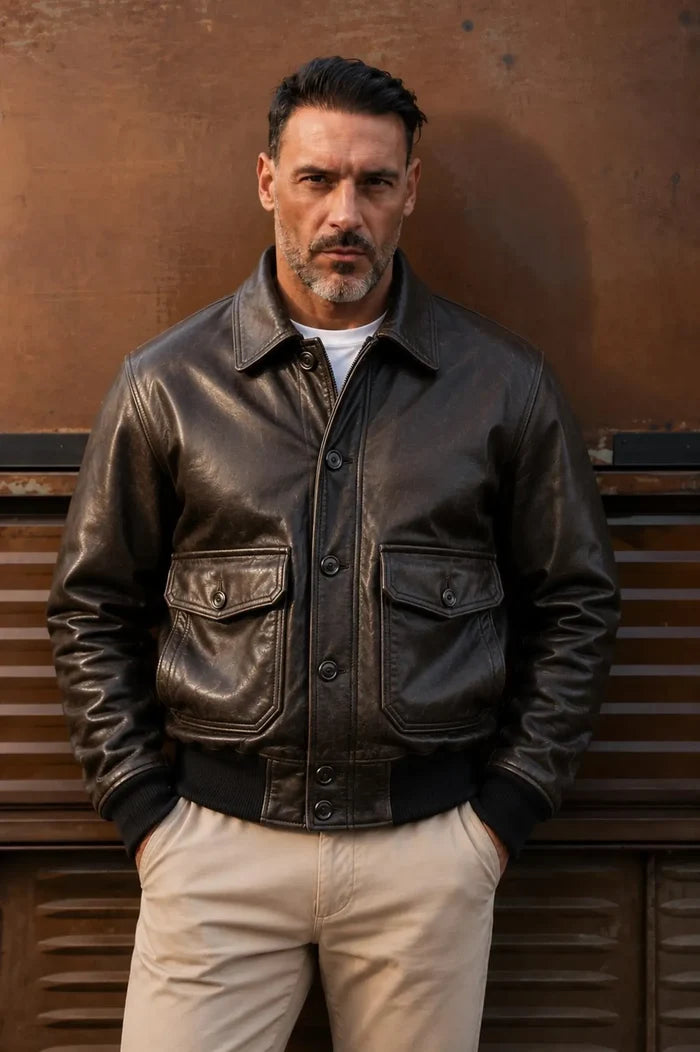 G1 & A2 Military Aviator Genuine Leather Bomber Jacket
