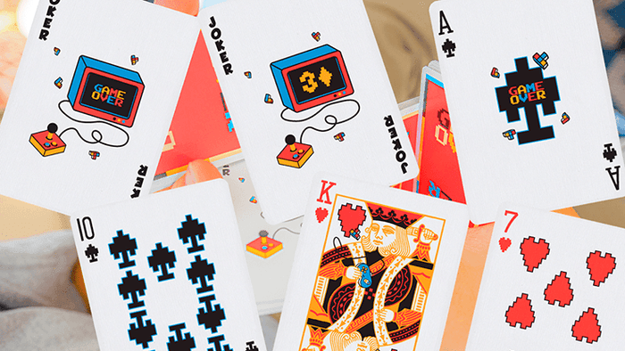 Game Over Playing Cards - Red Playing Cards by Gemini
