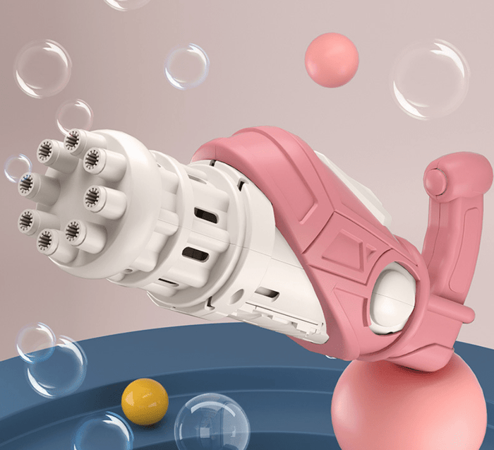 Gadget Gerbil Pink Gatling Bubble Machine