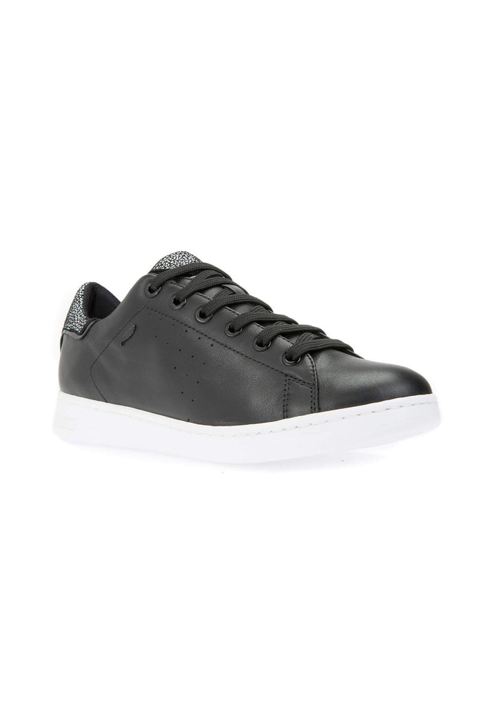 Geox D621BA Jaysen Black Nappa Leather Trainers - Dotique