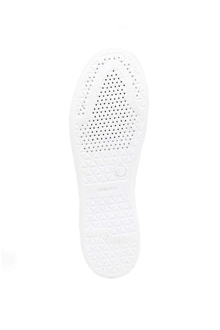Geox D621BA Jaysen White Nappa Leather Trainers - Dotique