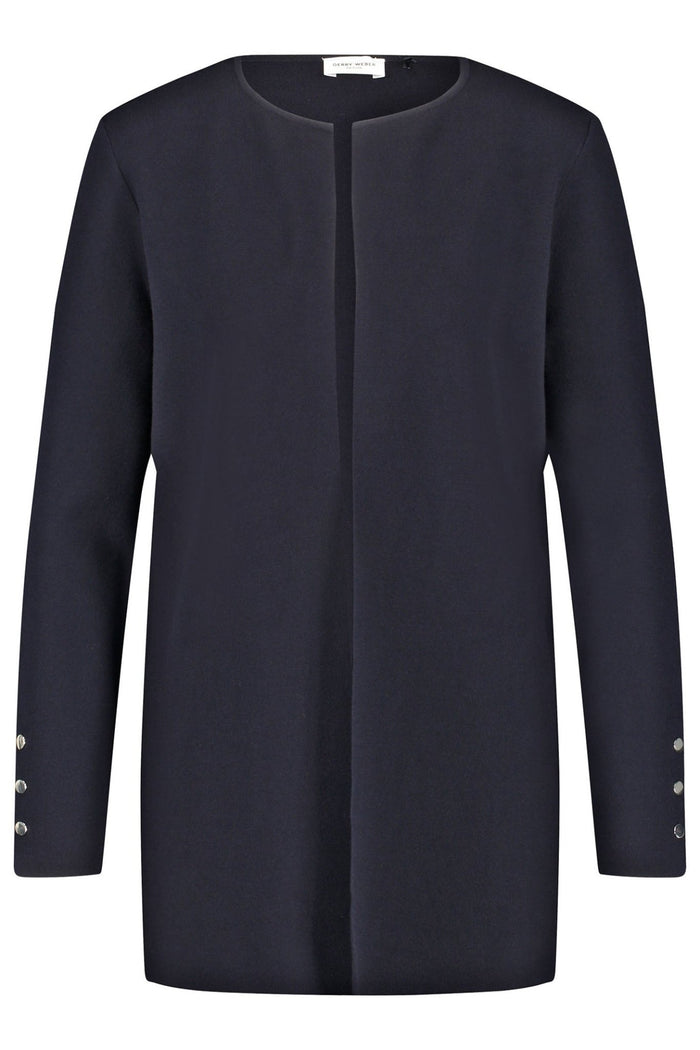 Gerry Weber 935032-44713 Navy Open Front Round Neck Cardigan - Dotique Chesterfield