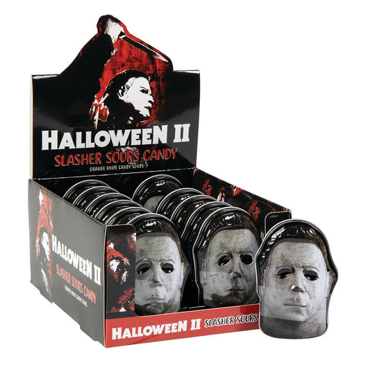 Halloween II Tin Slasher Sours Orange Knives Candy - 12 Count