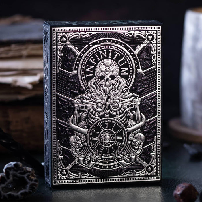Infinitum Playing Cards - Midnight Black Playing Cards by Elephant Playing Cards