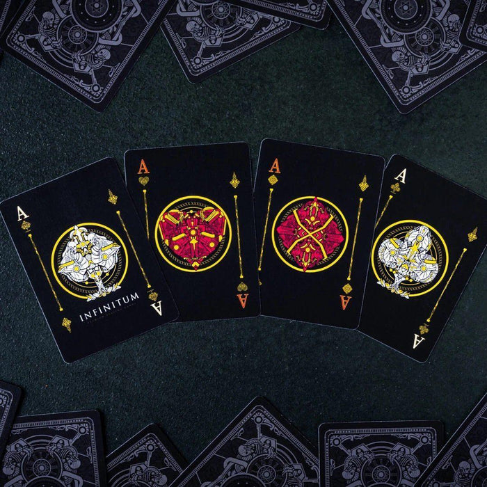 Infinitum Playing Cards - Midnight Black Playing Cards by Elephant Playing Cards