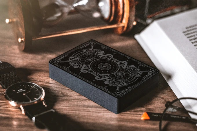 Infinitum Playing Cards - Midnight Black Playing Cards by Elephant Playing Cards