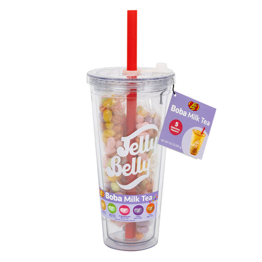 Jelly Belly Boba Milk Tea Mix Candy Jumbo Cups - 12 Count