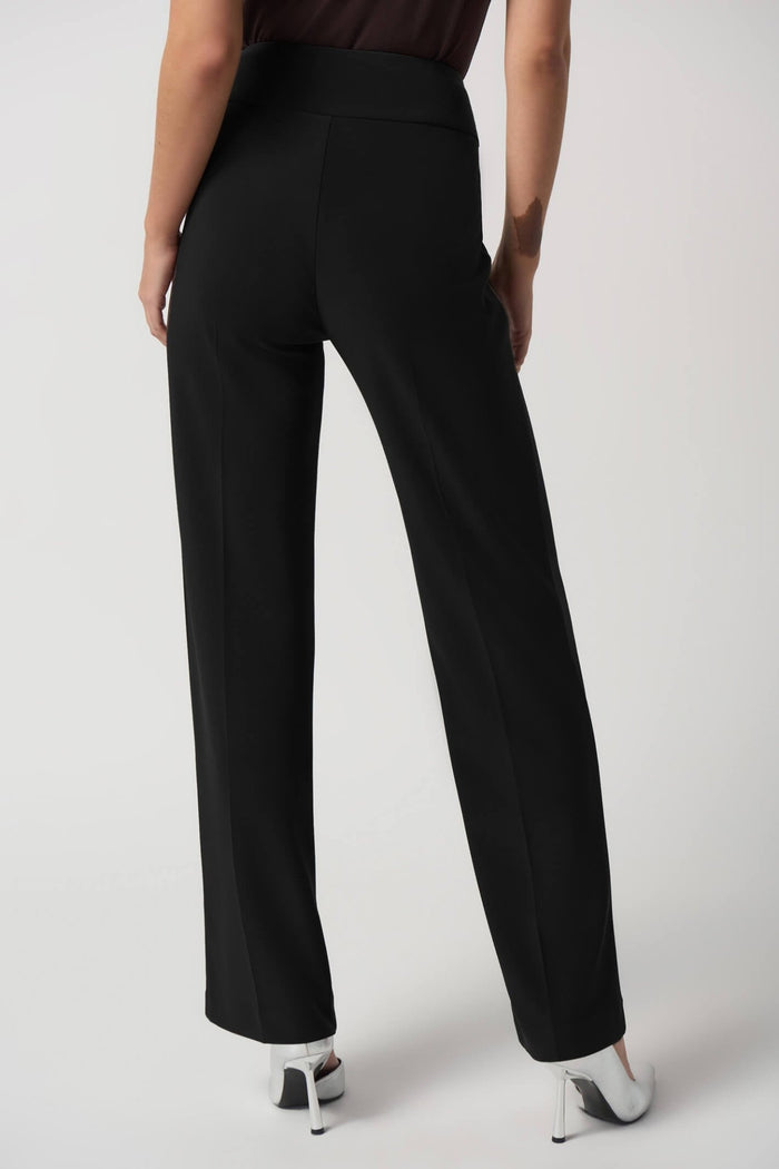 Joseph Ribkoff 233277 Black Wide-Leg Pull-On Trousers - Dotique Chesterfield