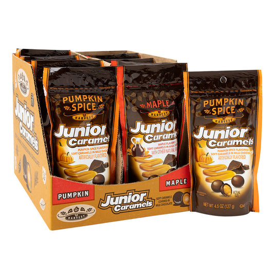 Junior Mints Assorted Pumpkin Spice and Maple Caramels - 12 Count