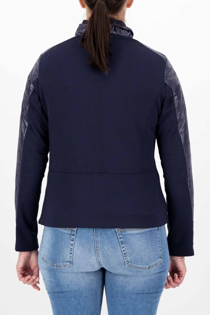 Just White J4117 750 Navy Uni Drawstring Neck Jacket - Dotique
