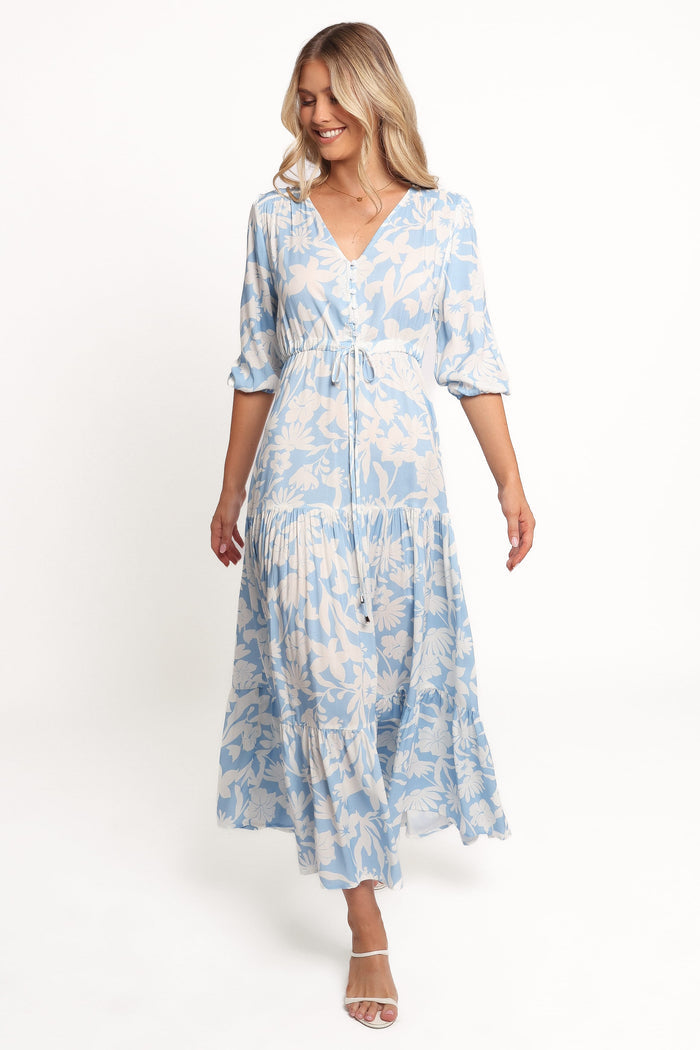 Petal and Pup USA DRESSES Kelda Dress - Blue Floral