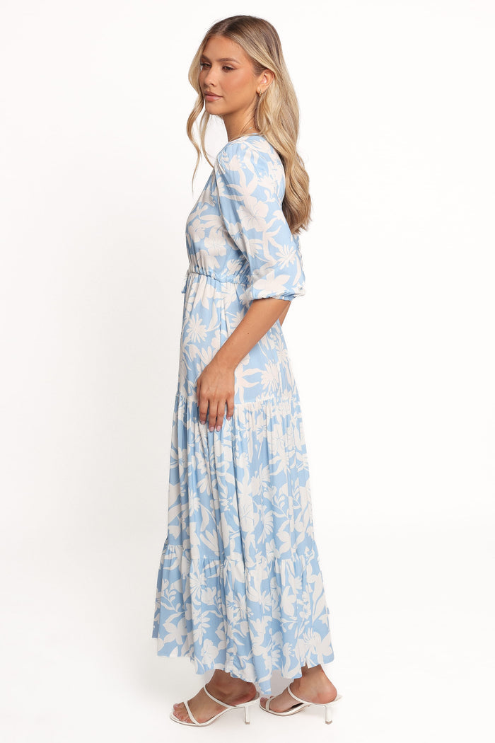 Petal and Pup USA DRESSES Kelda Dress - Blue Floral