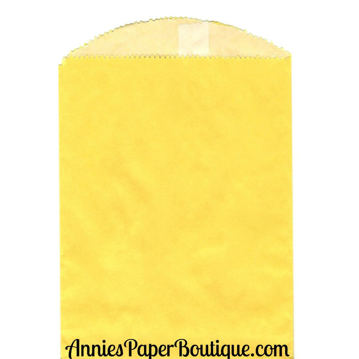 Large Yellow Glassine Bags - 5-3/4" x 7-1/2" Glassine Lined Gourmet Bags