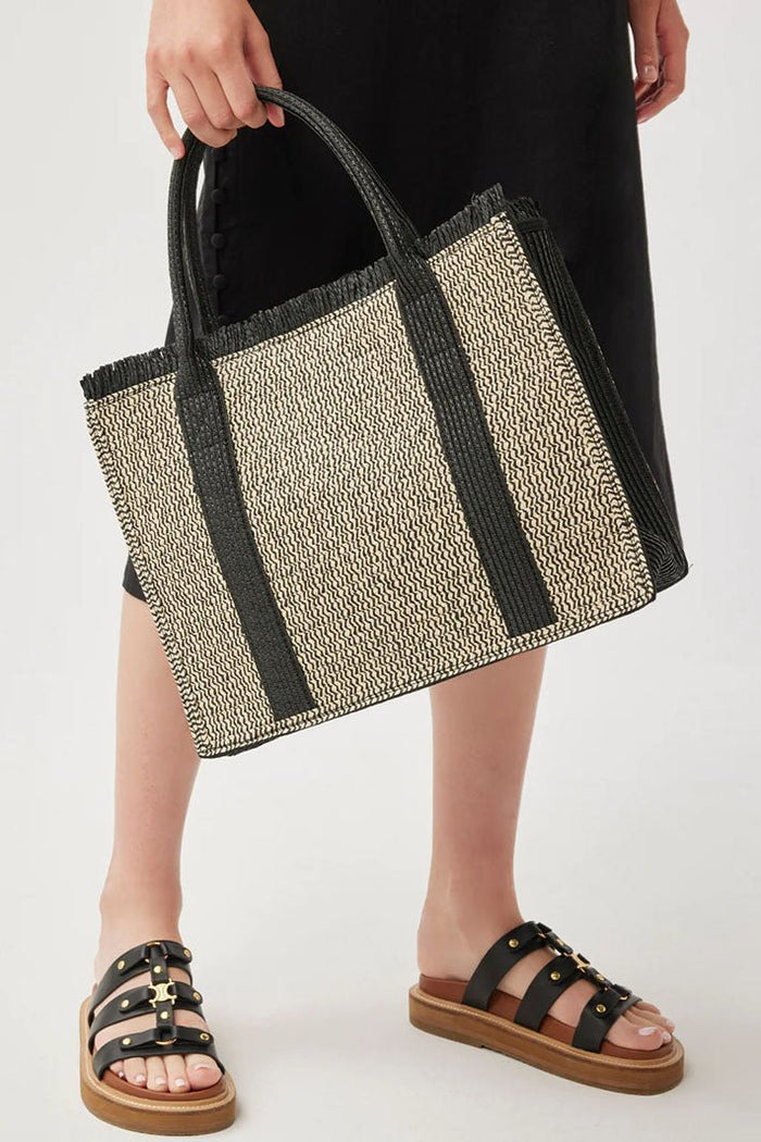 Leo & Ugo Amandine KEB240 Beige Woven Bag - Dotique